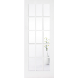 SA 15-Light White (primed) Internal Door with Clear Glass